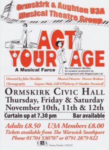 musical theatre poster - Act Your Age